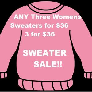SWEATER SALE  Any 3 Sweaters for $36!  Womens Mens